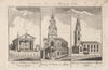 LONDON CHURCHES St Paul's Covent Garden St Mary-le-Strand St Clement Danes 1776