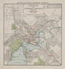 Perth & Suburban Districts showing Tramway Routes. Western Australia 1919 map