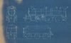 2-6-0 Locomotive section engineering drawing blueprint c1900 old antique