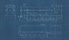 0-8-0 Locomotive section engineering drawing blueprint c1900 old antique