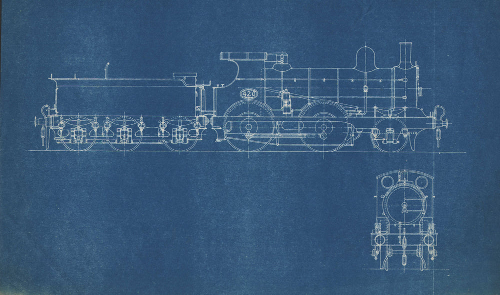 Holden E4 (GER T26) 2-4-0 Locomotive 420. Great Eastern Railway c1891 print