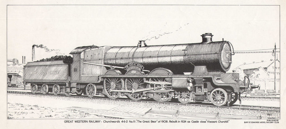 Great Western Railway Churchward 4-6-2 No 3. Great Bear/Viscount Churchill c1950