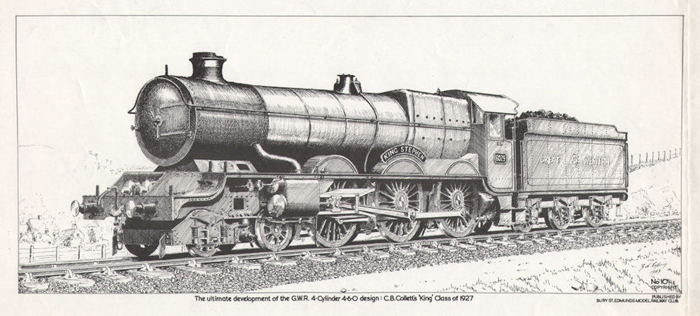 Great Western Railway 4-Cylinder 4-6-0 design. CB Collett King Class 1927 c1950