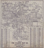 DENVER city plan by the Clason Map Co. Colorado c1915 old antique chart