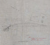 BULWELL, Notts. Manuscript map. Proposed Midland Rail line. Cricket ground c1845