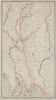 Burma Railways map. Myanmar c1908 old antique vintage plan chart