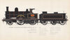 London & North Western Railway locomotive #790 Hardwicke Crewe 1892 Webb 1958