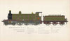 Highland Railway locomotive #103. Sharp Stewart 1894. David Jones 1958 print