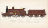 Midland Railway locomotive #118. Derby Works 1897. S.W. Johnson 1958 old print