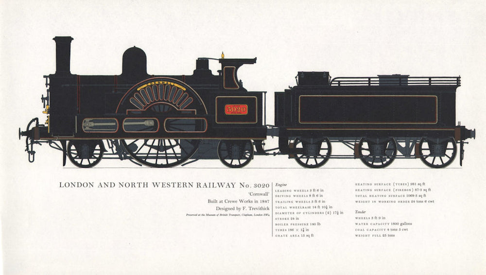 London & North Western Railway locomotive #3020 Cornwall 1847 Trevithick 1967