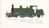 London & South Western Railway locomotive #488 Adams 1885. Neilson 1967 print