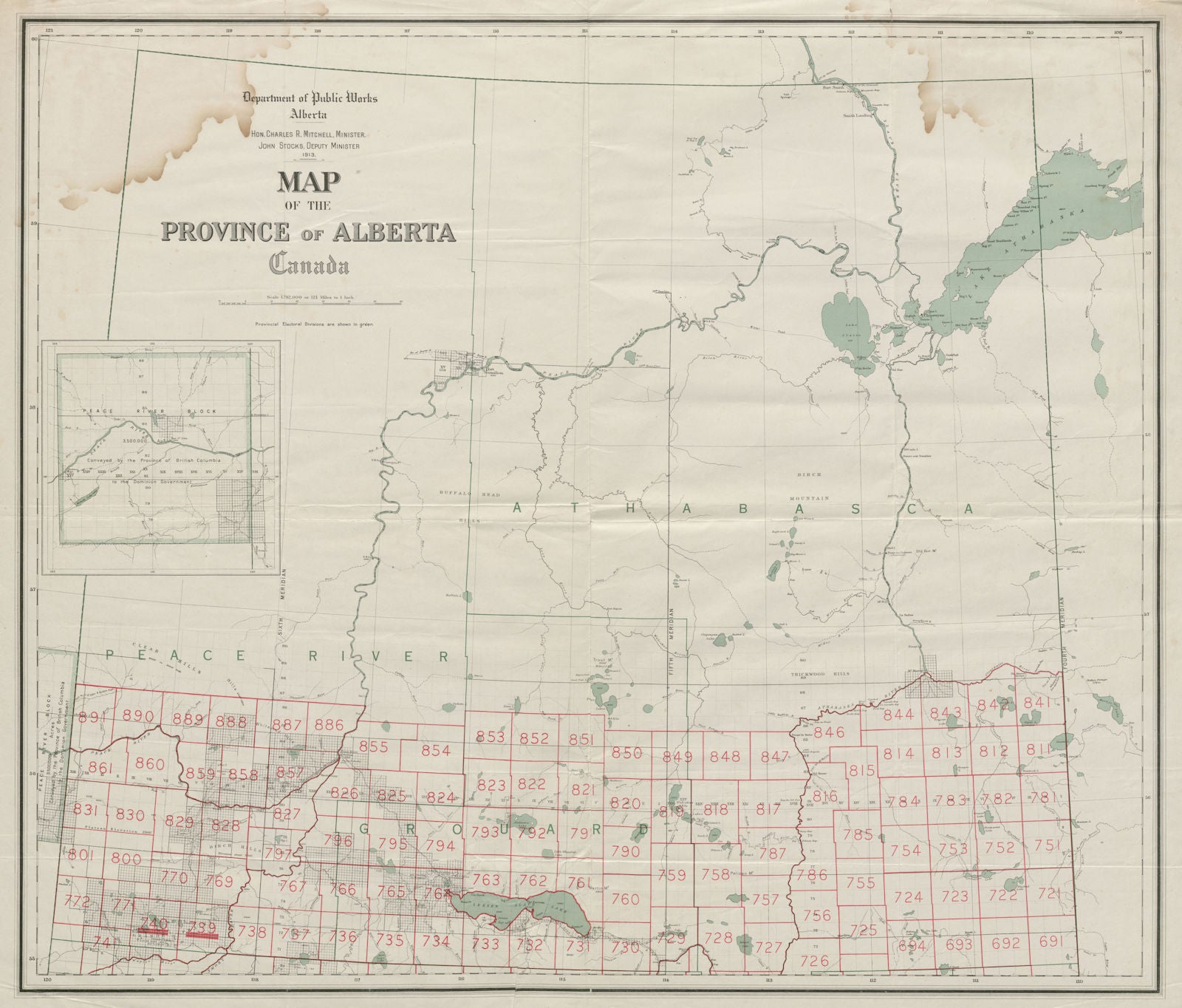 Alberta, Canada northern sheet. Electoral. Department of Public Works ...