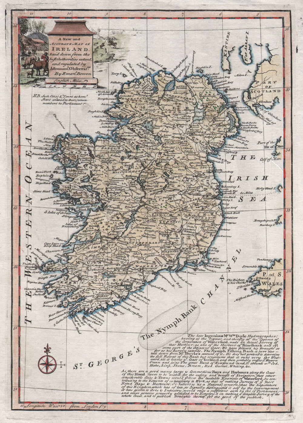 "A new and accurate map of Ireland, laid down from the best…". BOWEN 1747