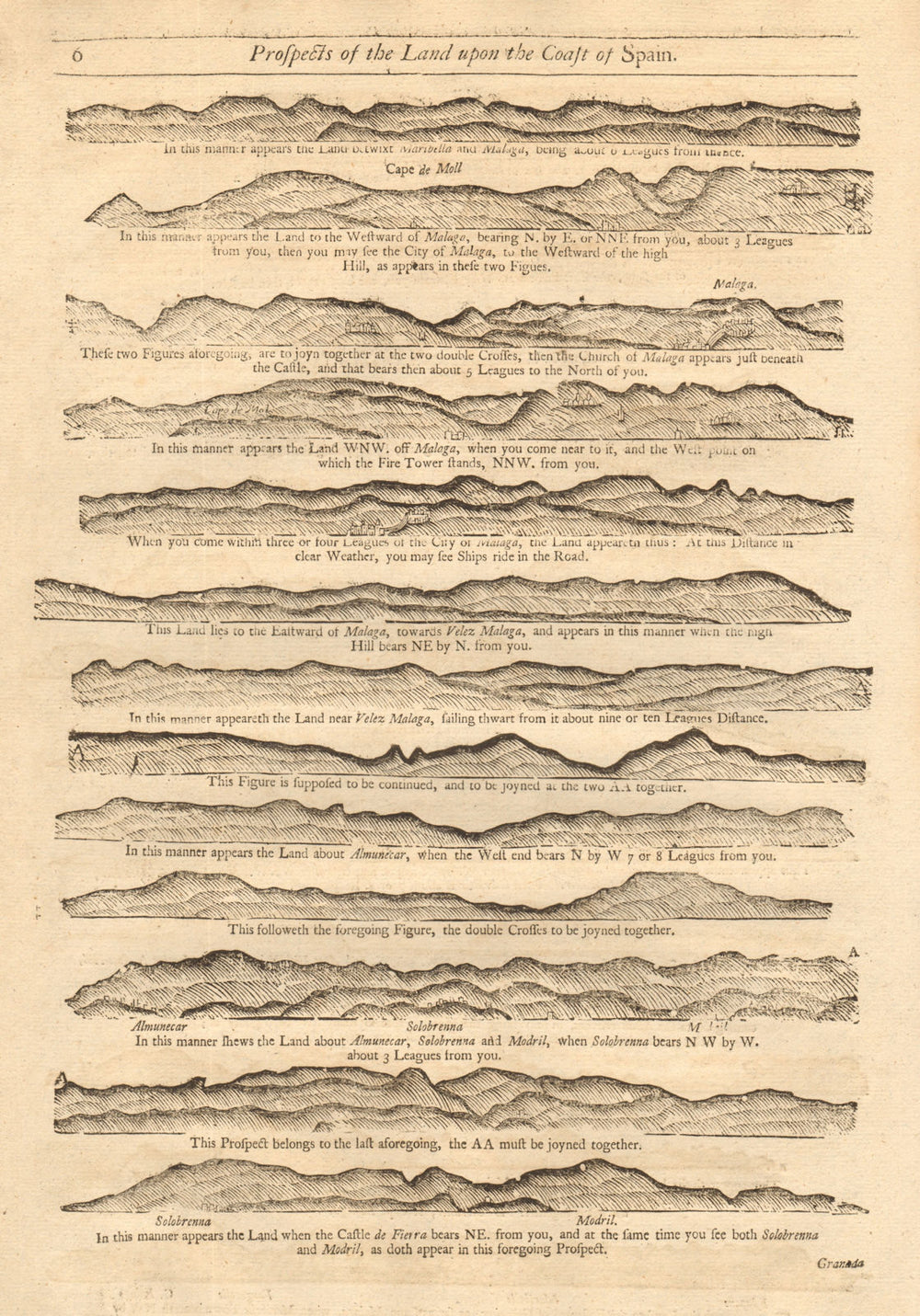  1747 old antique vintage map plan chart