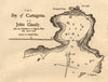 1747 old antique vintage map plan chart