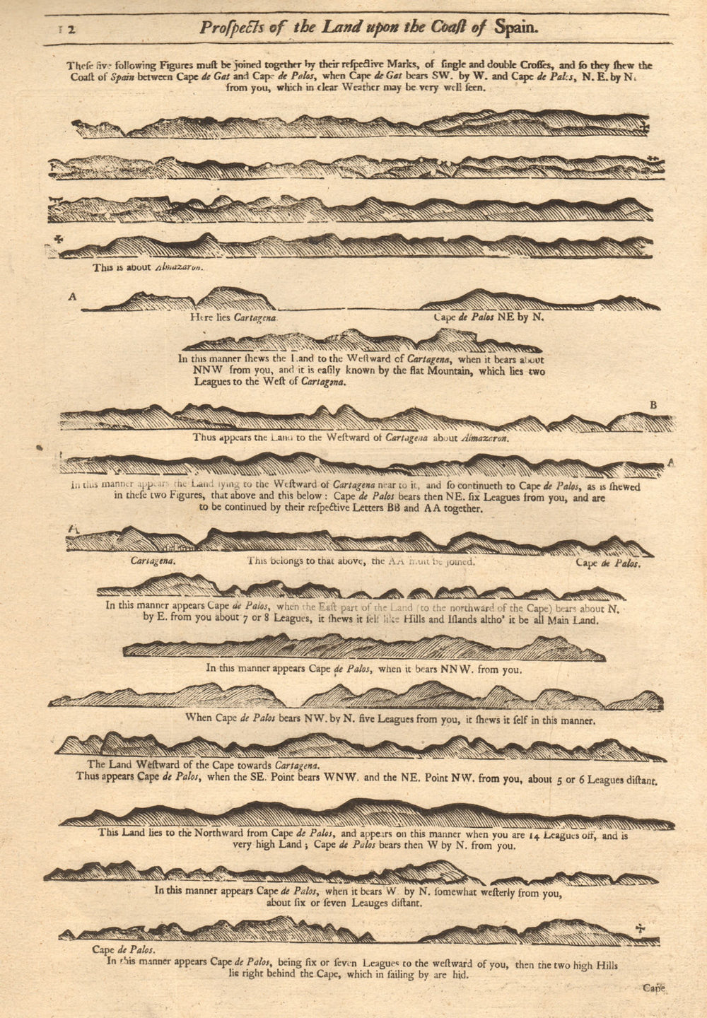  1747 old antique vintage map plan chart