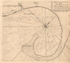 Alfaques near Tortosa in Valencia. Vinaros Alfacs Bay DOLEMAN sea chart 1747 map