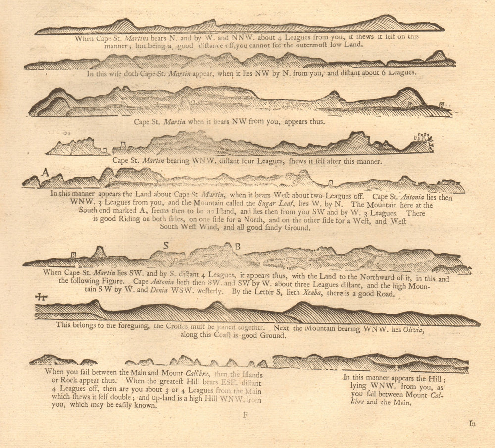  1747 old antique vintage map plan chart