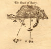 1747 old antique vintage map plan chart
