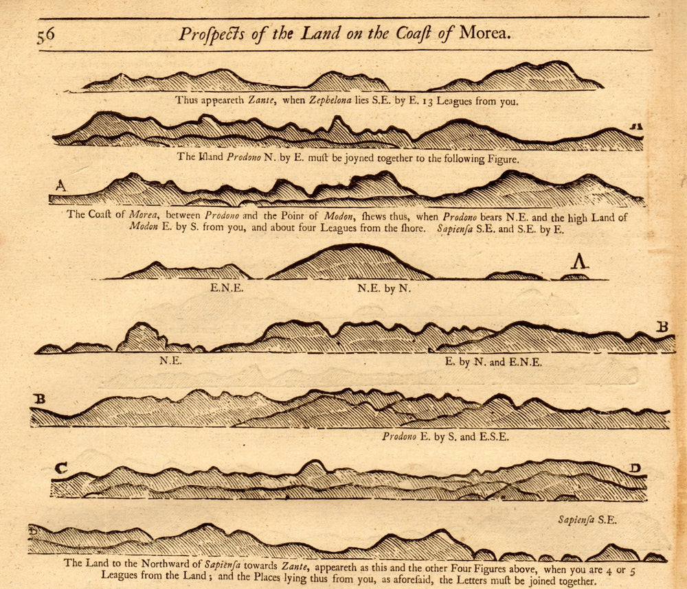  1747 old antique vintage map plan chart