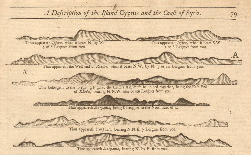  1747 old antique vintage map plan chart