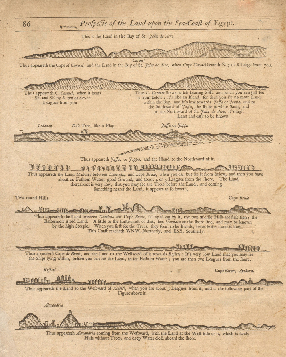 1747 old antique vintage map plan chart