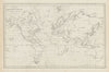 A chart of magnetic curves of equal variation. World. GEORGE AIKMAN 1856 map