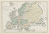 Europe by SIDNEY HALL. Prussia Austria Turkey in Europe &c 1856 old map