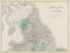 England and Wales. North sheet. Railways. SIDNEY HALL 1856 old antique map