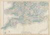 England and Wales. South sheet. Railways. SIDNEY HALL 1856 old antique map