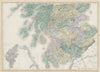 Scotland. South sheet. Central & southern. SIDNEY HALL 1856 old antique map