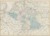Central Europe roads canals railways Germany, Holland & Belgium. HUGHES 1856 map