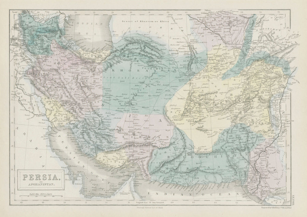Persia & Afghanistan. Iran SW Asia Pirate Coast 'Debai' (Dubai) HALL 1856 map