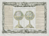 Globe Terrestre. Globe Celeste. Terrestrial celestial DESNOS/DE LA TOUR 1771 map