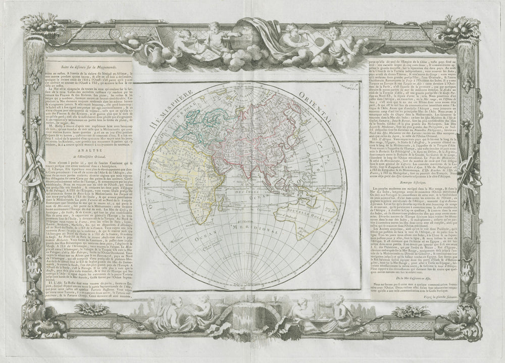 "Hémisphère Oriental" Eastern Hemisphere Africa Asia. DESNOS/DE LA TOUR 1771 map