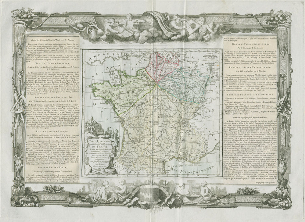 "Carte Itineraire et Générale… de France". Key map. DESNOS/DE LA TOUR 1771