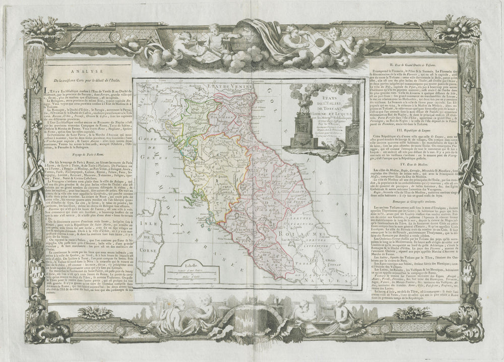 "Etats de l'Eglise, de Toscane, Modène et Luques". DESNOS/DE LA TOUR 1771 map