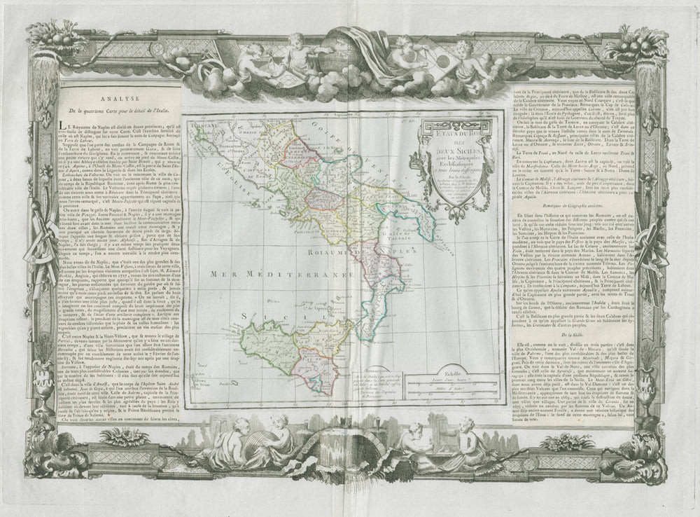 "Etats du Roi des Deux Siciles". Kingdom 2 Sicilies. DESNOS/DE LA TOUR 1771 map