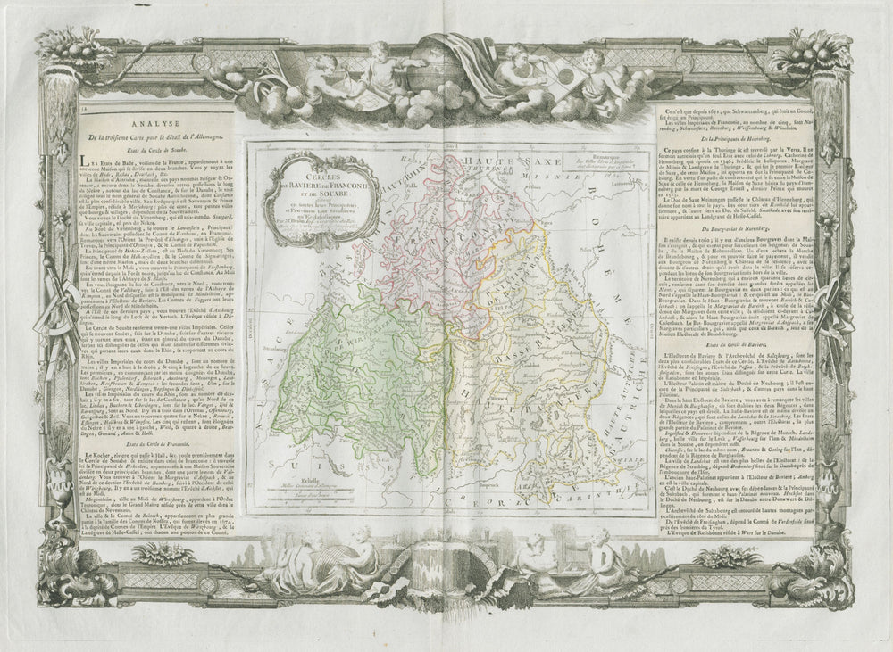 Cercles de Baviere, de Franconie et de Souabe Germany DESNOS/DE LA TOUR 1771 map