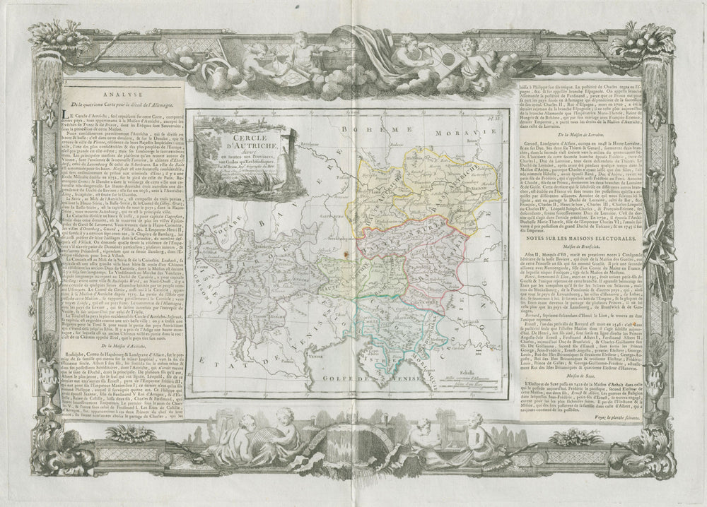 "Cercle d'Autriche". Austria & Slovenia. DESNOS/DE LA TOUR 1771 old map
