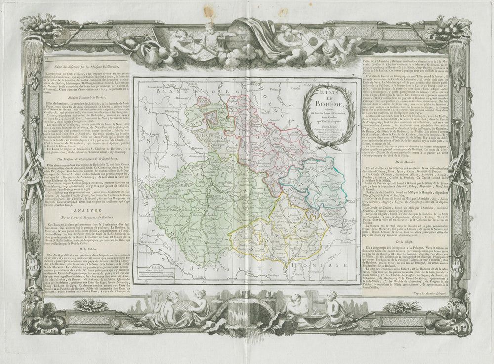"Etats de Bohême". Bohemia Silesia Moravia Czechia. DESNOS/DE LA TOUR 1771 map