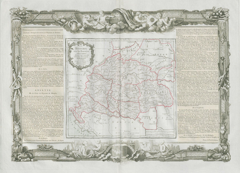 "La Hongrie avec les provinces adjacentes". Hungary. DESNOS/DE LA TOUR 1771 map