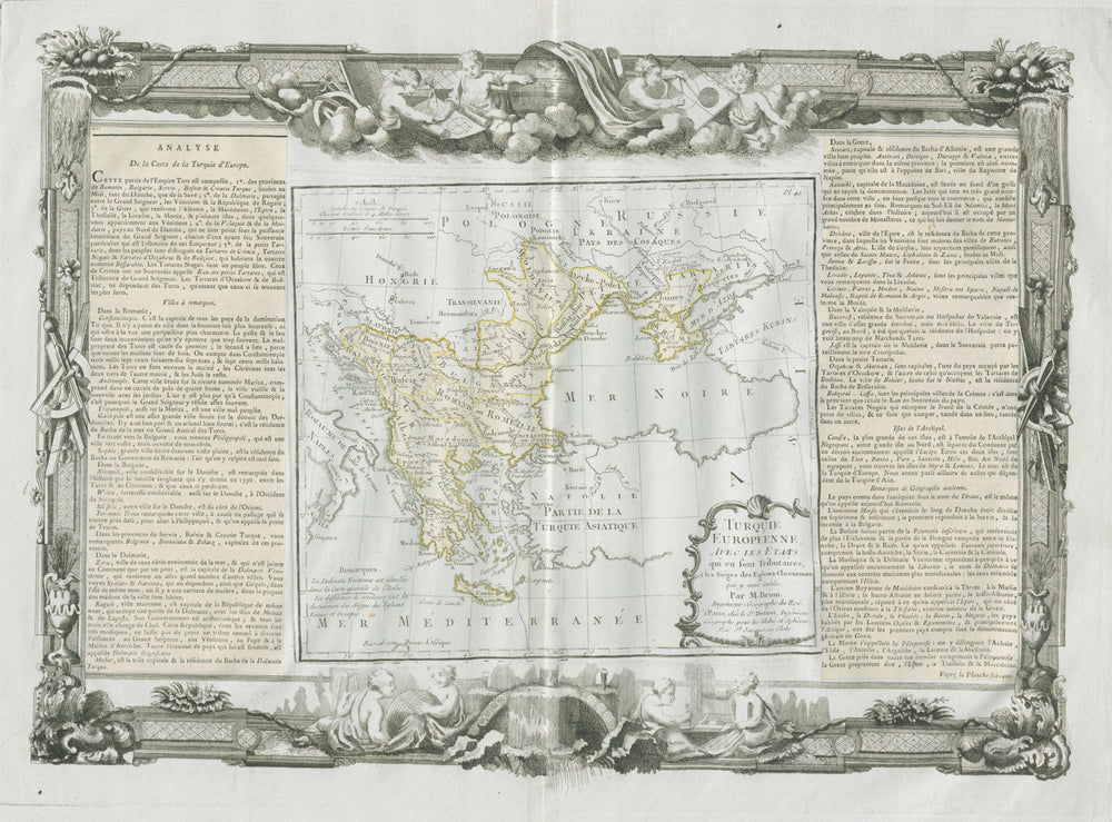 "Turquie Européenne". Turkey in Europe. Balkans. DESNOS/DE LA TOUR 1771 map