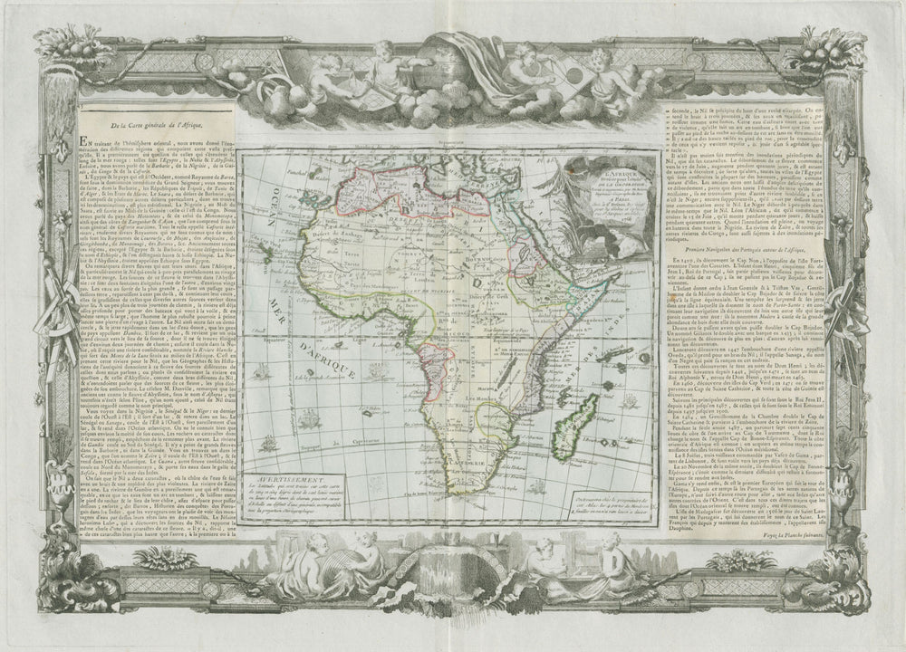 "L'Afrique dressée…". Africa Barbarie Zanguebar &c. DESNOS/DE LA TOUR 1771 map