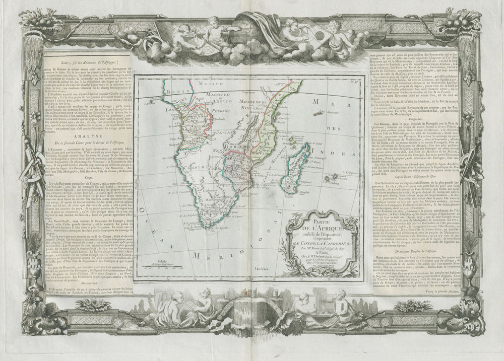 "Partie de l'Afrique audelà de l'Equateur". Africa. DESNOS/DE LA TOUR 1771 map