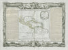 Guayane, Terre Ferme, Isles Antilles et Nlle Espagne. DESNOS/DE LA TOUR 1771 map