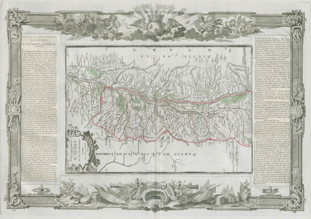 "Gouvernemens et Généralité d'Alsace". Bas/Haut-Rhin. DESNOS/DE LA TOUR 1771 map