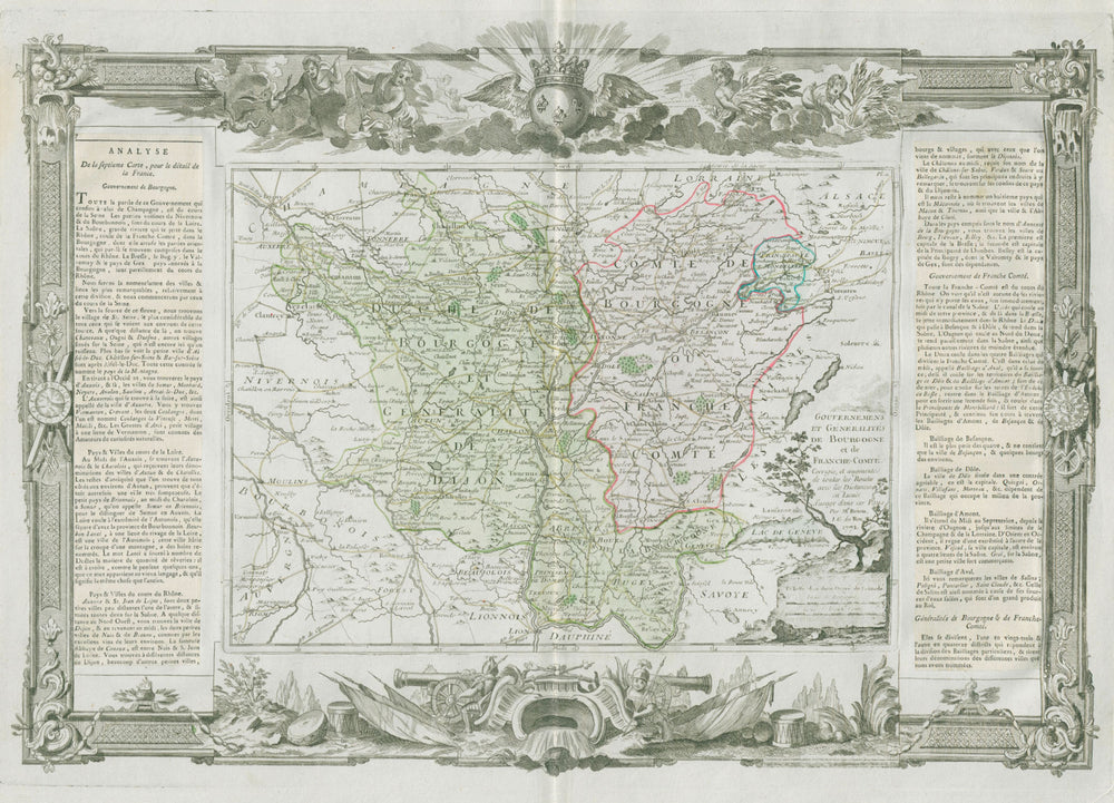 "Gouvernemens… de Bourgogne et de Franche-Comté". DESNOS/DE LA TOUR 1771 map