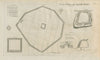 Silchester Iron Age / Roman town plan 1789 old antique vintage map chart