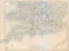 England and Wales. South sheet. Railways. SIDNEY HALL c1845 old antique map